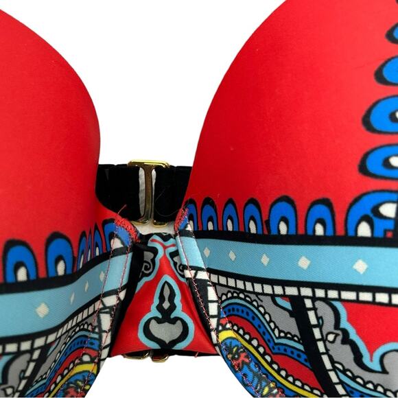 Swimsuits For All Paisley Padded Underwire Bikini Top NWT Size 14 - Picture 5 of 10